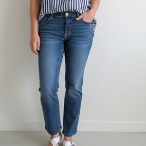 Lands' End Boot Cut Leg Blue Jeans